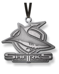 Cronulla Sharks NRL Christmas Metal Ornament