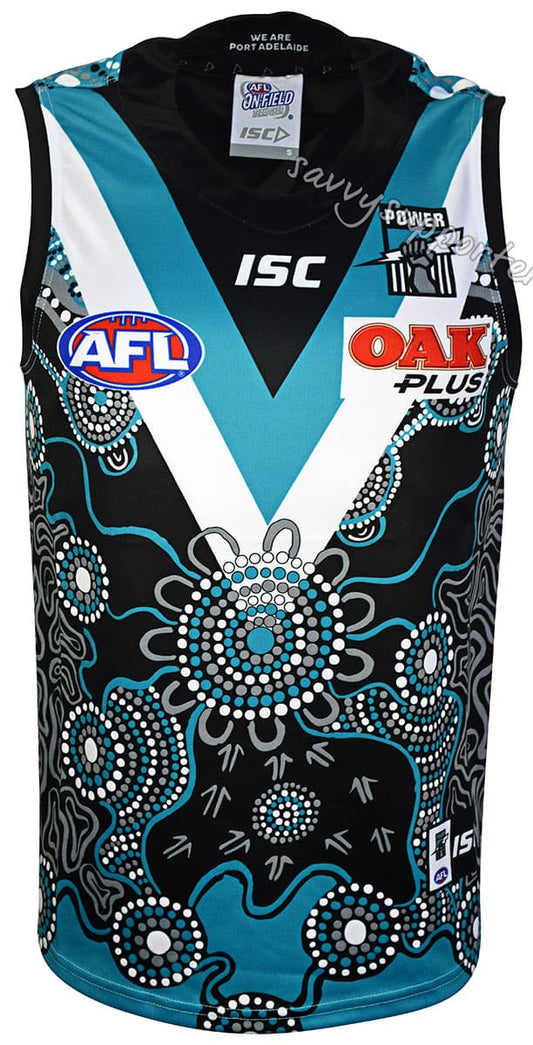 Port Adelaide Power AFL Mens Indigenous Guernsey 5XL ONLY