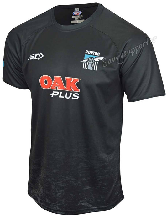 Port Adelaide Power AFL Mens Black Training Shirt
