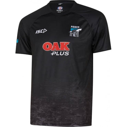 Port Adelaide Power AFL Mens Black Training Shirt