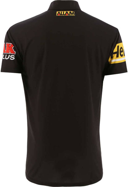 Penrith Panthers NRL Mens NRL Black Media Polo Shirt