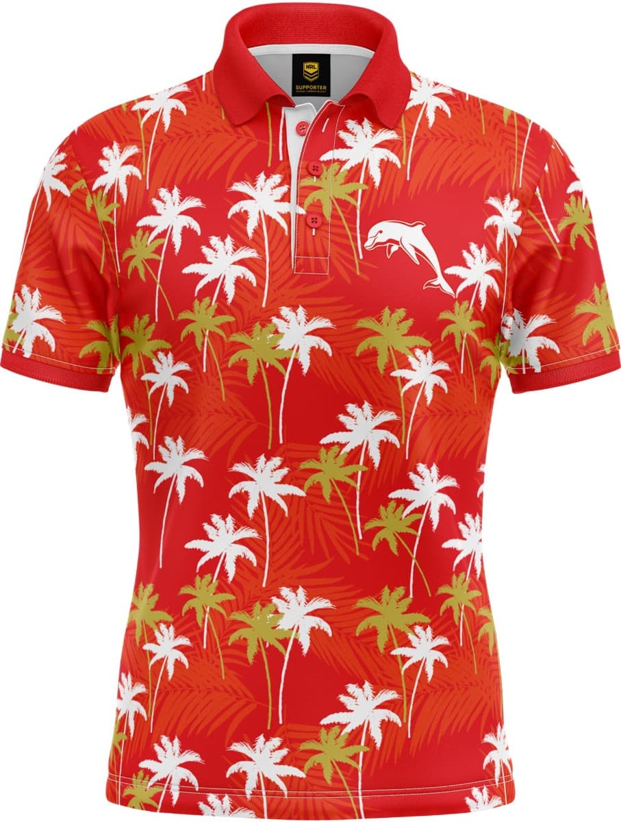 Redcliffe Dolphins NRL Par-Tee Golf Polo Shirt