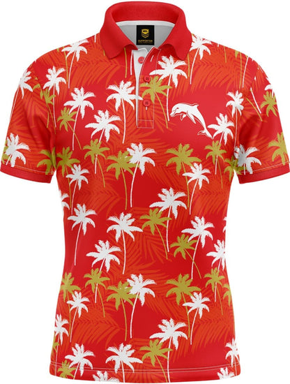 Redcliffe Dolphins NRL Par-Tee Golf Polo Shirt