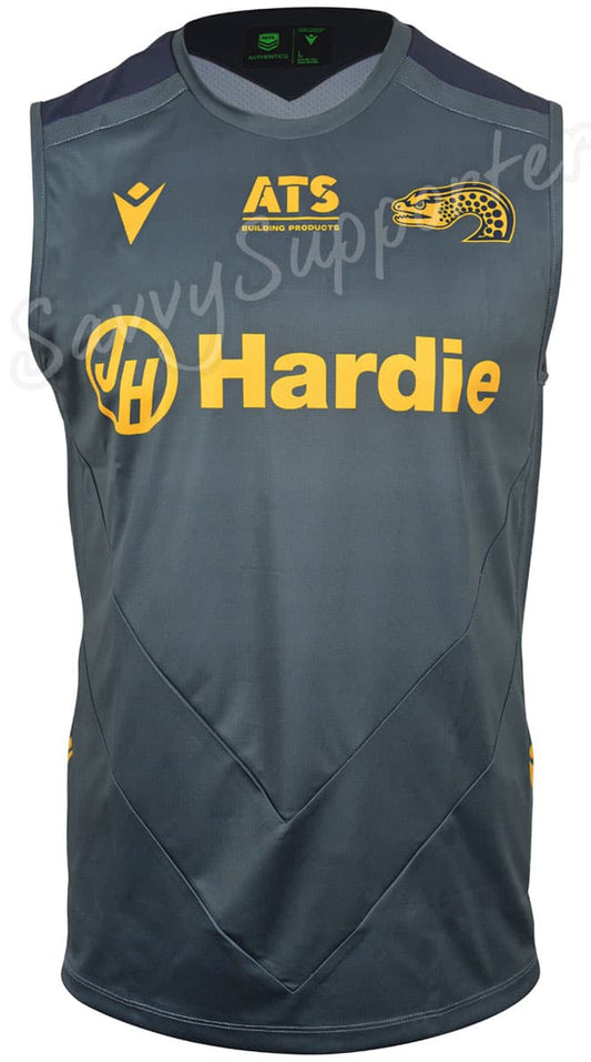 Parramatta Eels 2025 Mens NRL Grey Training Singlet