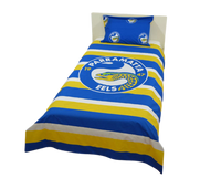 Parramatta Eels NRL Single Striped Quilt Cover Set