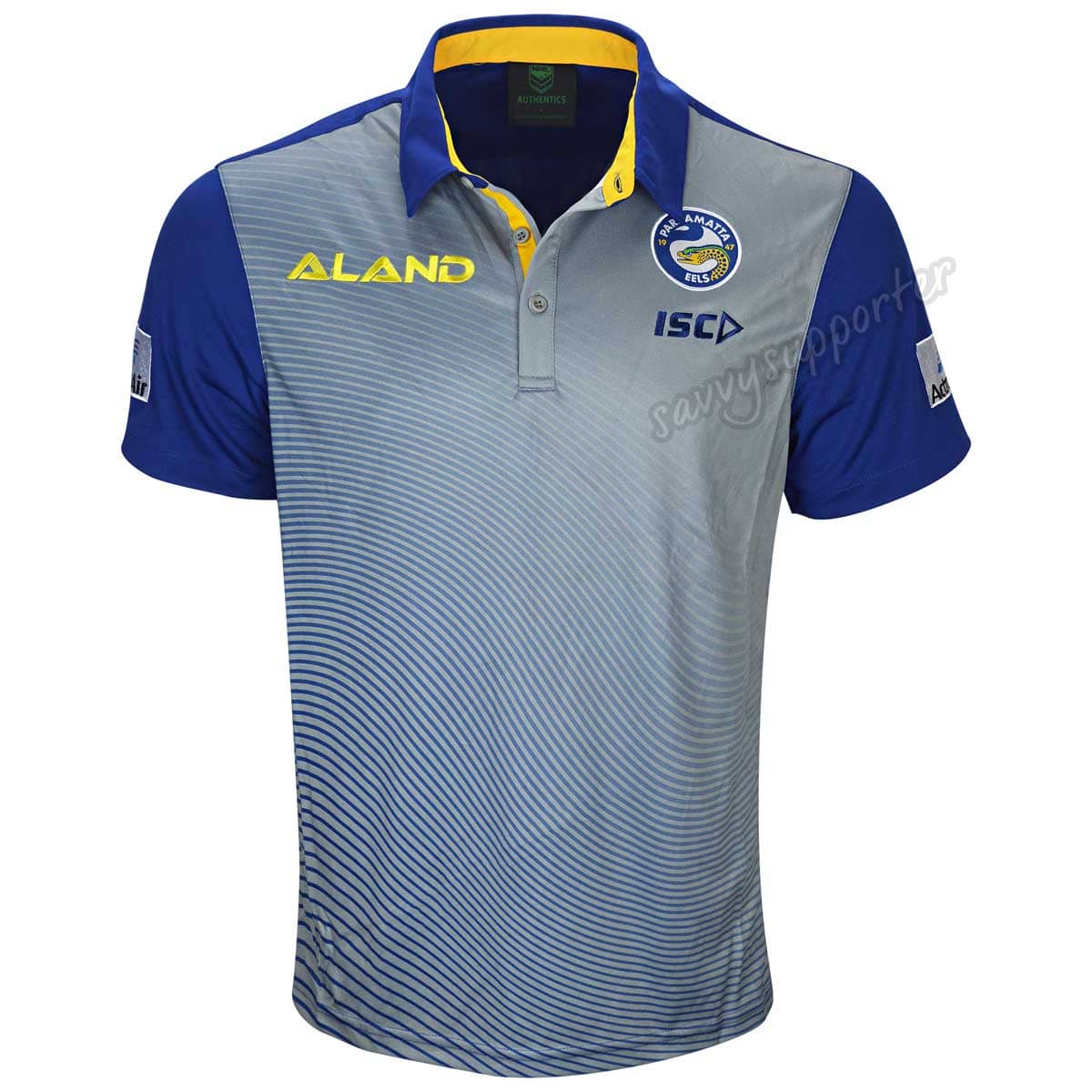 Parramatta Eels NRL ISC Grey Marine Polo Shirt
