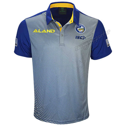 Parramatta Eels NRL ISC Grey Marine Polo Shirt