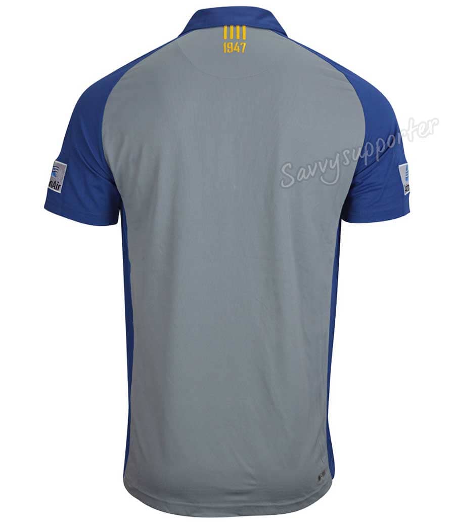 Parramatta Eels NRL Mens Mid Grey Media Polo Shirt