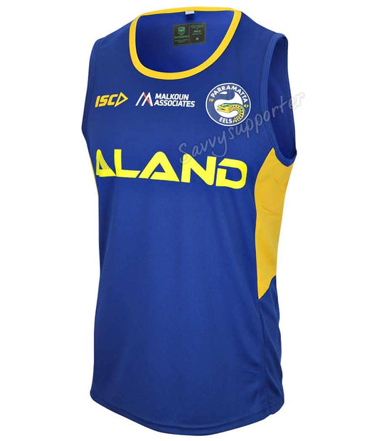 Parramatta Eels NRL Mens Marine Gold Training Singlet