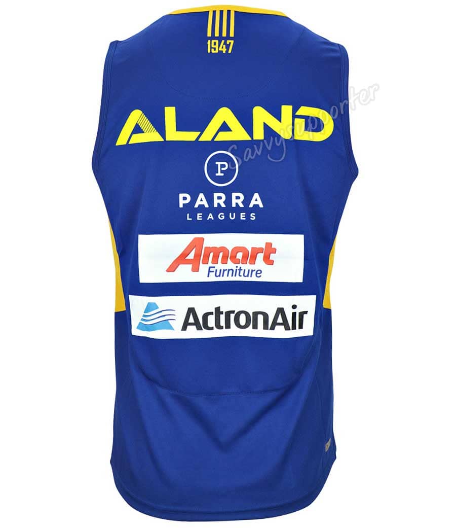 Parramatta Eels NRL Mens Marine Gold Training Singlet