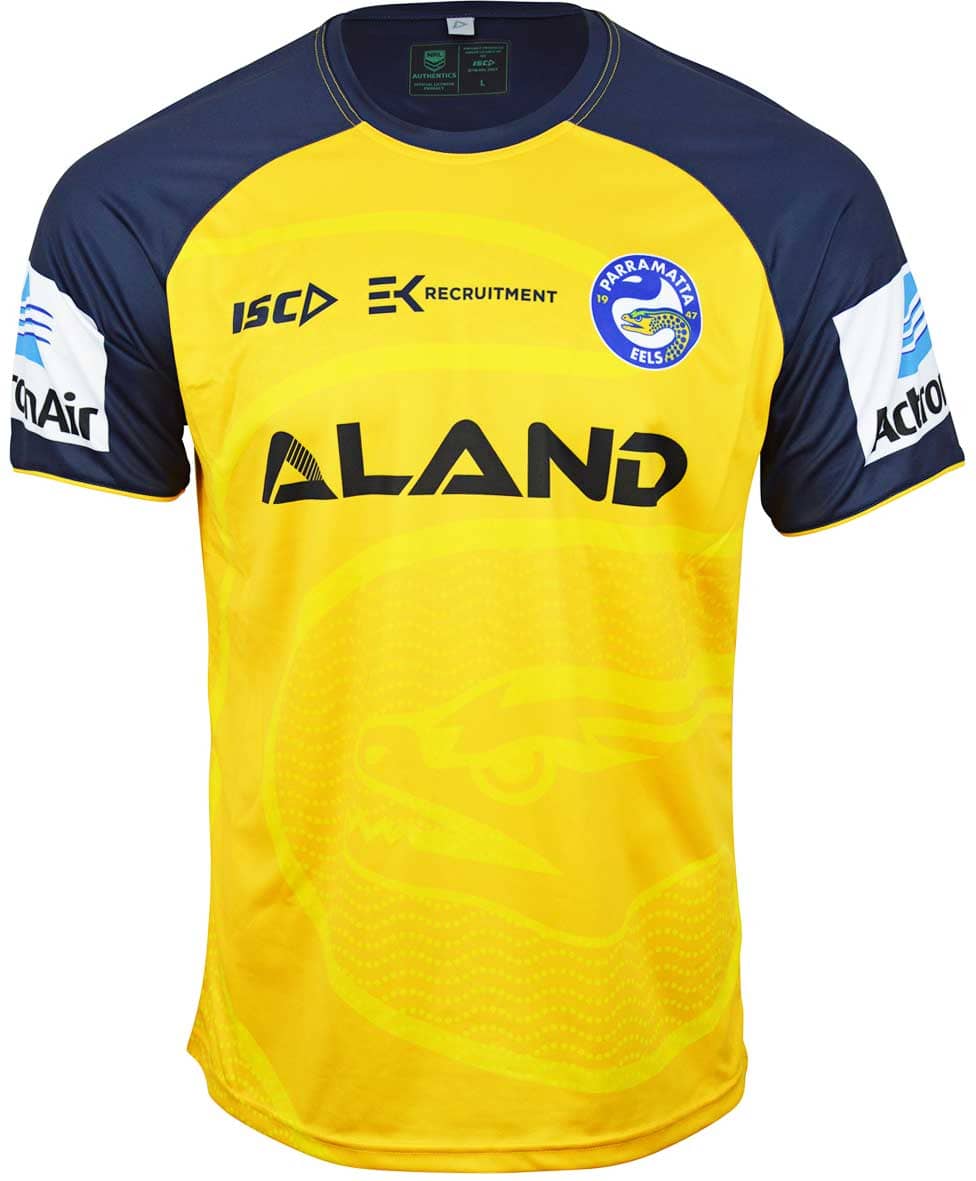 Parramatta Eels NRL Mens Yellow Training Shirt