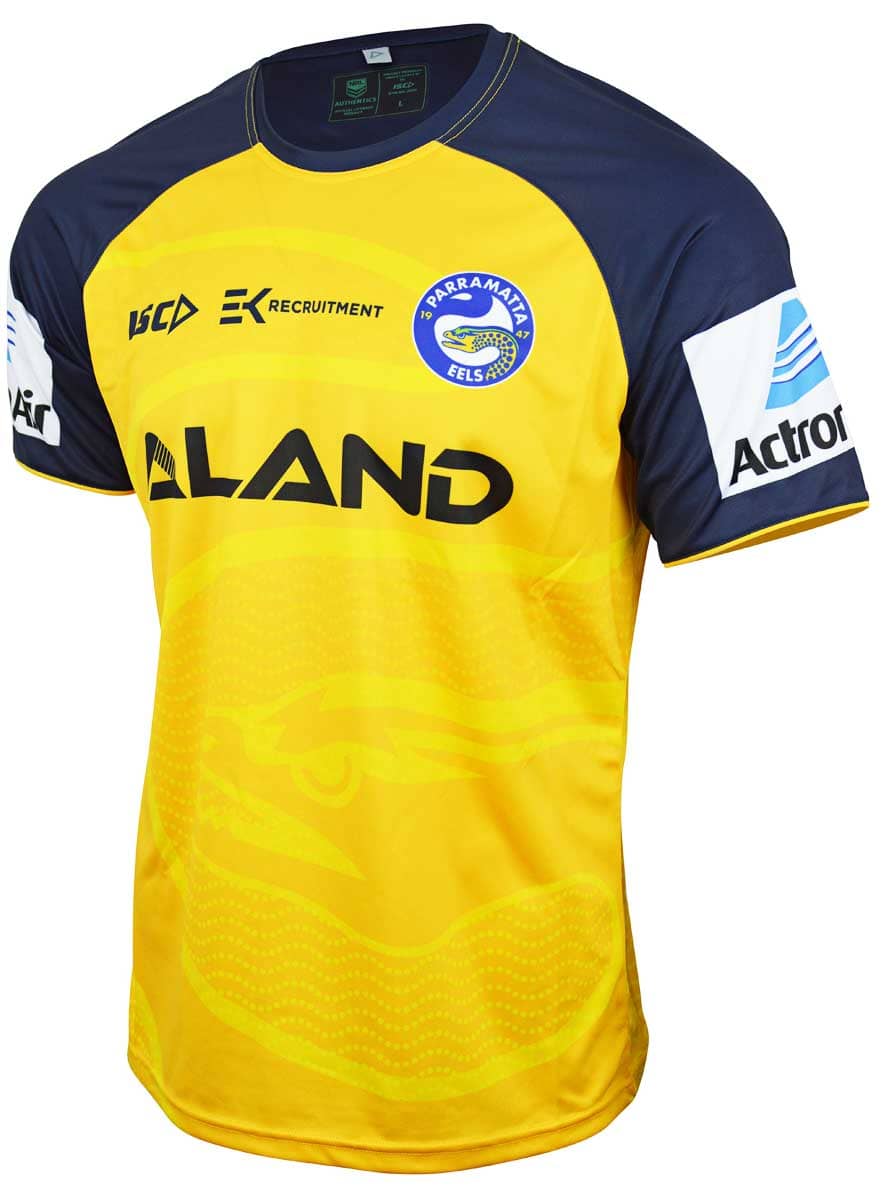 Parramatta Eels NRL Mens Yellow Training Shirt