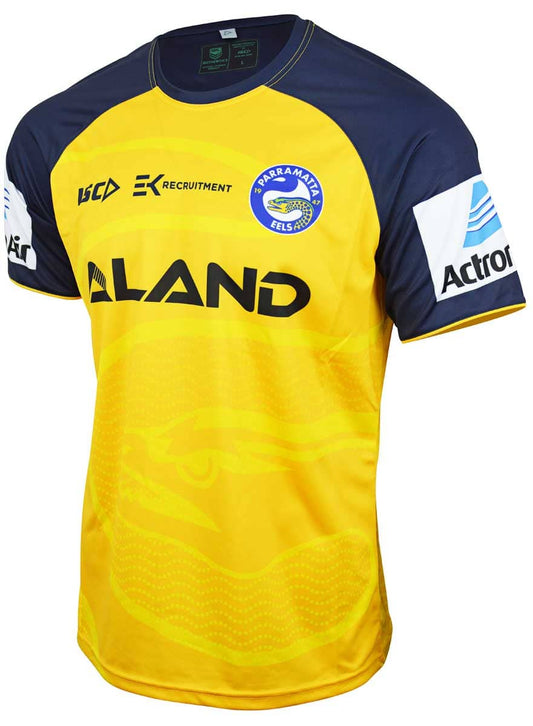 Parramatta Eels NRL Mens Yellow Training Shirt