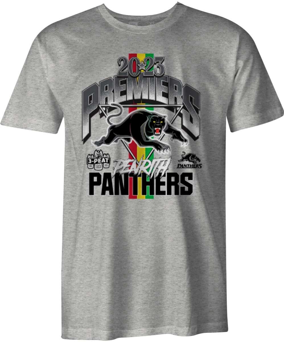 Penrith Panthers 2023 NRL Mens Grey Premiers Arch Shirt