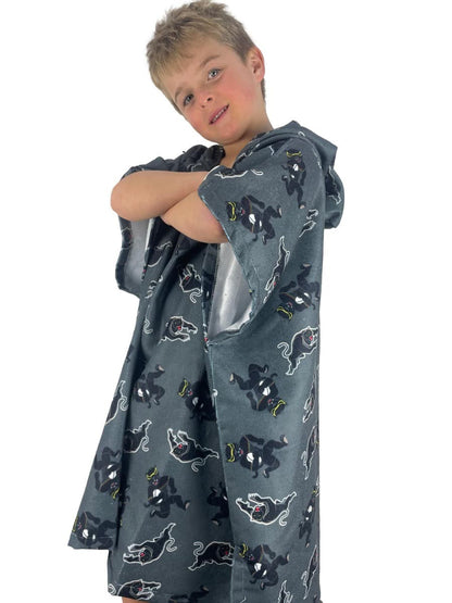 Penrith Panthers NRL Kids Hooded Beach Towel