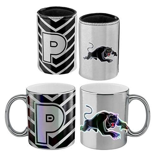Penrith Panthers NRL Metallic Can Cooler and Mug Gift Pack