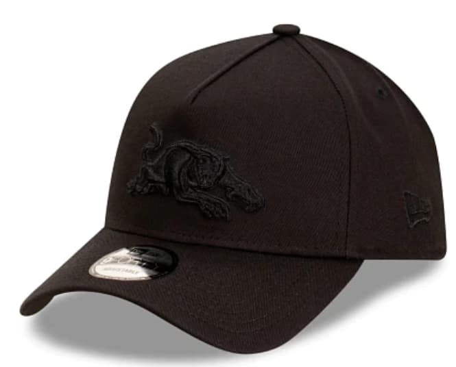 Penrith Panthers NRL New Era 9FORTY Black on Black Snapback Cap