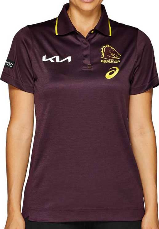 Brisbane Broncos NRL Ladies Training Polo Shirt