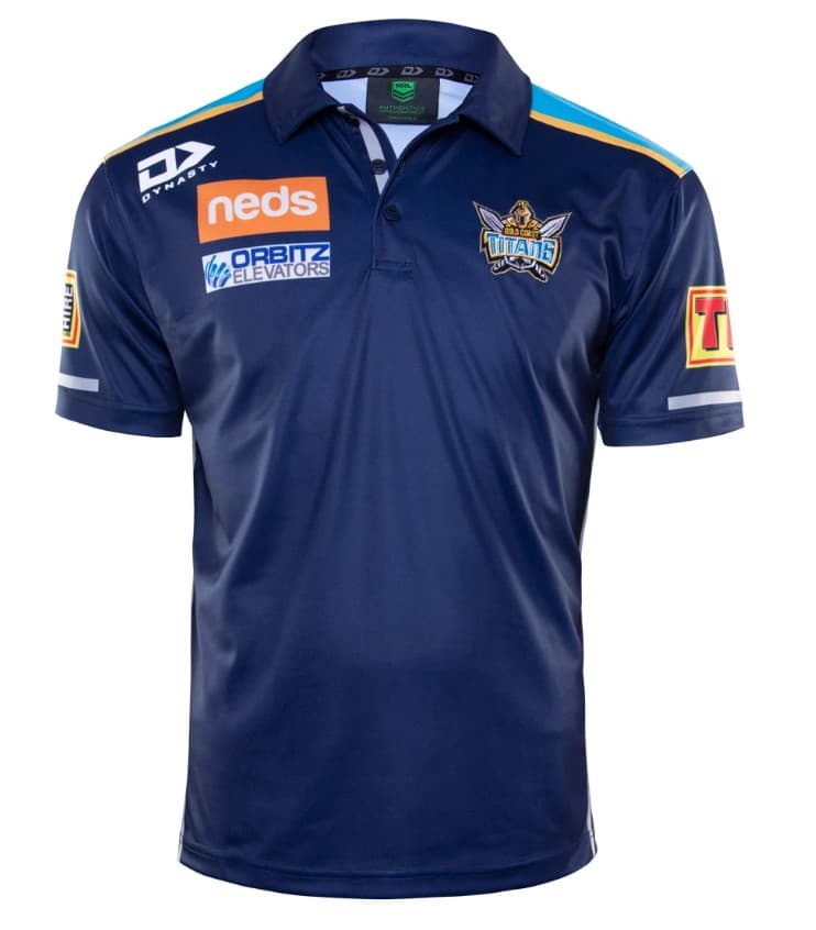 Gold Coast Titans 2020 NRL Mens Media Polo Shirt