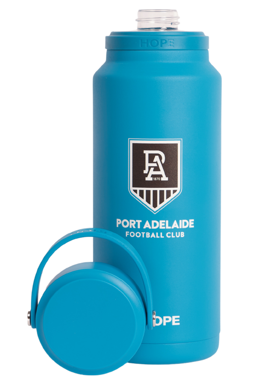 Port Adelaide Power 2026 AFL Teal Insulated Stainless 1 Litre Stainless Steel Drink Bottle
