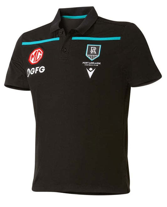 Port Adelaide Power Mens Players Travel Polo Shirt
