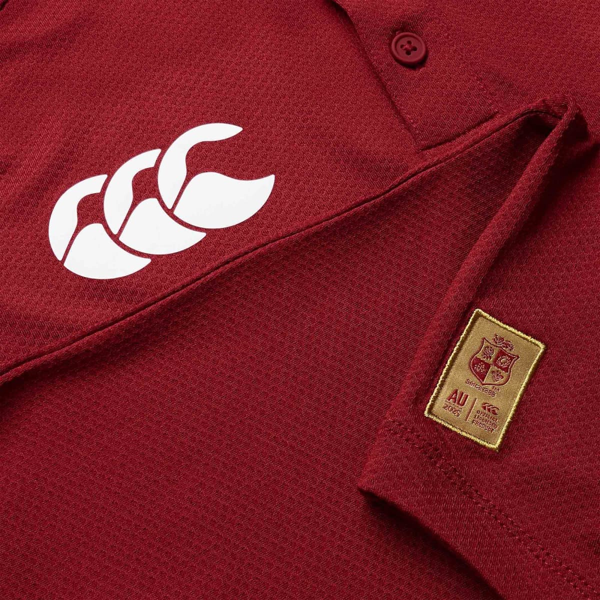 British & Irish Lions 2025 Rugby Union Mens CCC Red Polo Shirt