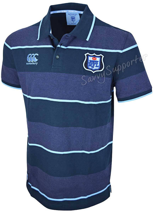 NSW Blues 2020 Mens State of Origin Stripe 100% Cotton Polo Shirt