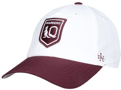 QLD Maroons 2025 White/Maroon Players Training Drifter Cap