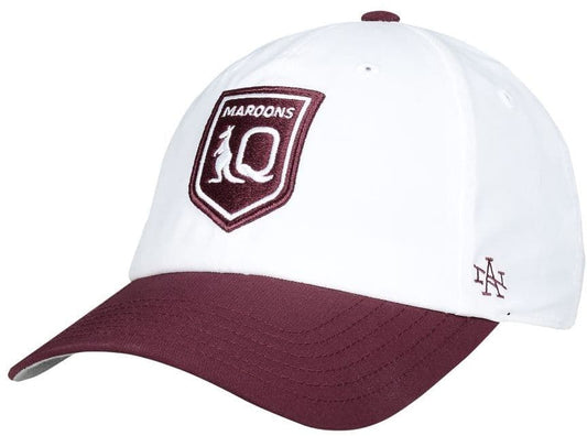 QLD Maroons 2025 White/Maroon Players Training Drifter Cap