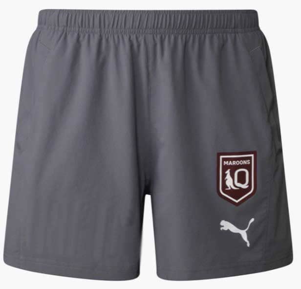 QLD Maroons State of Origin Kids Grey Training Shorts