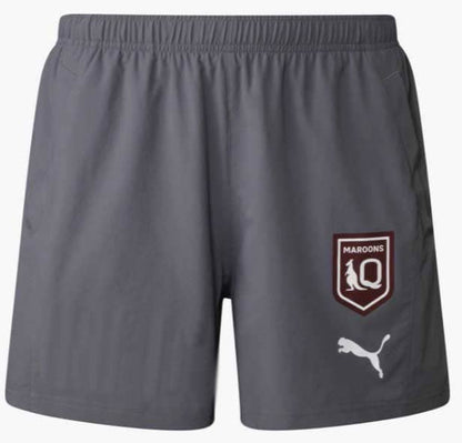 QLD Maroons State of Origin Kids Grey Training Shorts