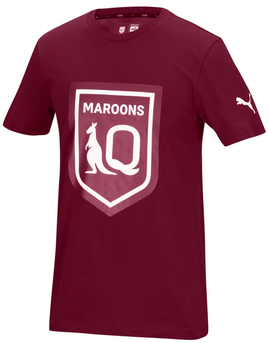 QLD Maroons State of Origin Ladies Maroon Logo Tee Size XL Only