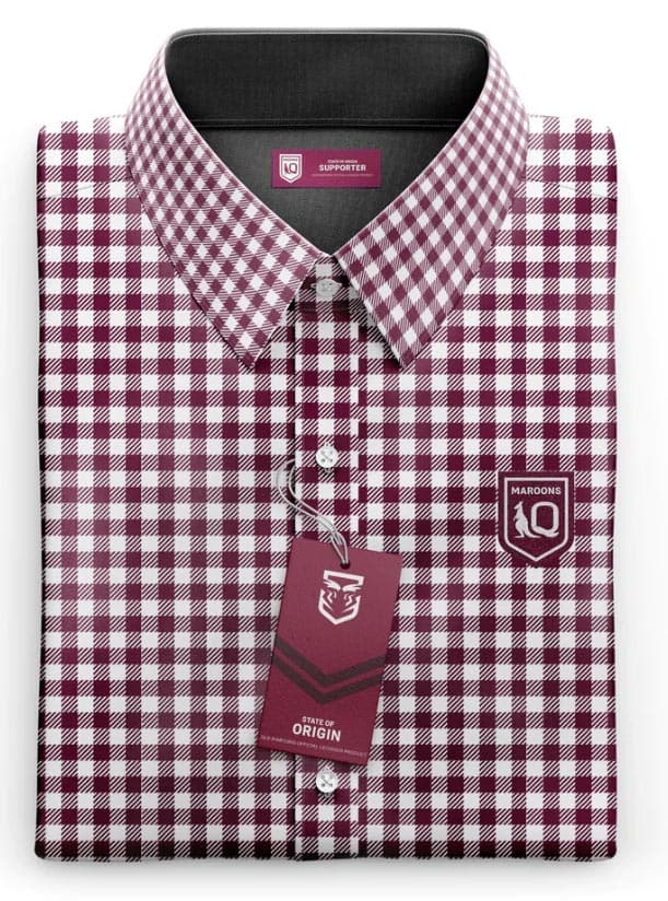 QLD Maroons State of Origin Mens Dawson Business Shirt