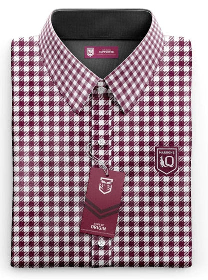 QLD Maroons State of Origin Mens Dawson Business Shirt