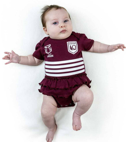 QLD Maroons State of Origin Toddler Girls Footysuit