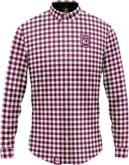 QLD Maroons State of Origin Mens Dawson Business Shirt