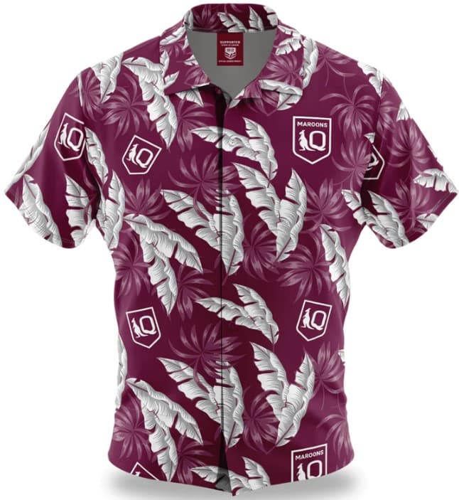 QLD Maroons State of Origin Paradise Hawaiian Shirt