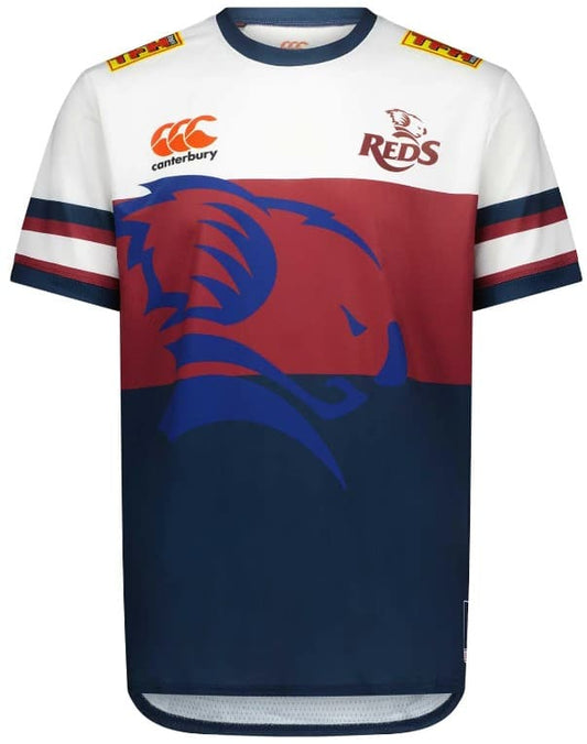 Queensland Reds 2024 Rugby Union Mens White Training Shirt