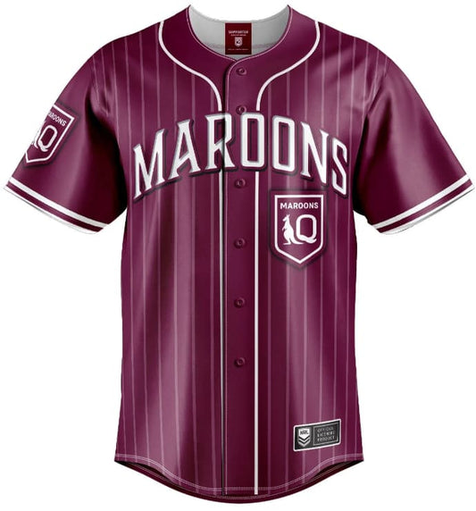 QLD Maroons State of Origin Mens Slugger Baseball Shirt
