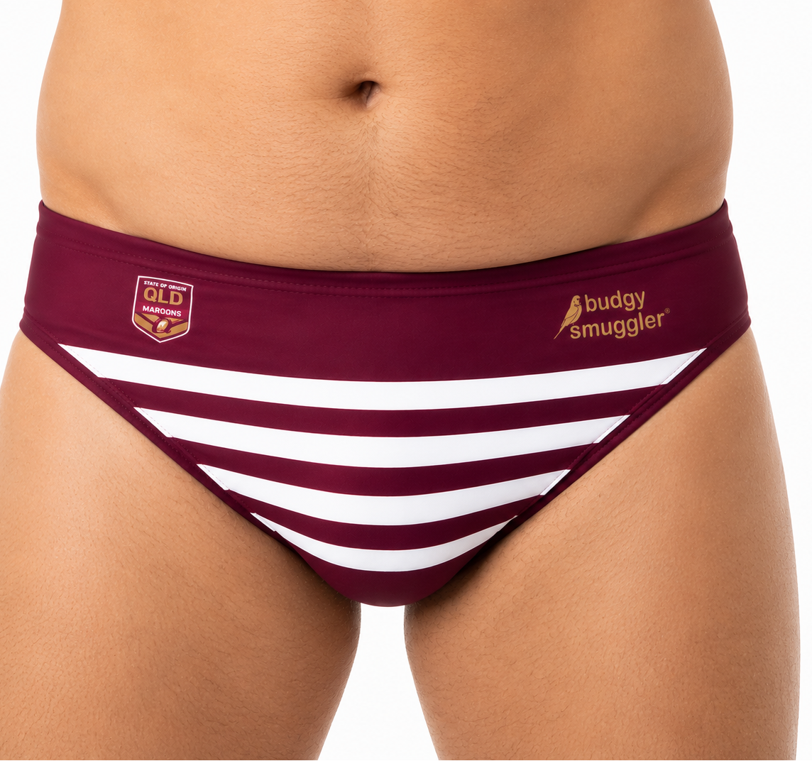 QLD Maroons State of Origin Mens Budgy Smuggler Swimmers