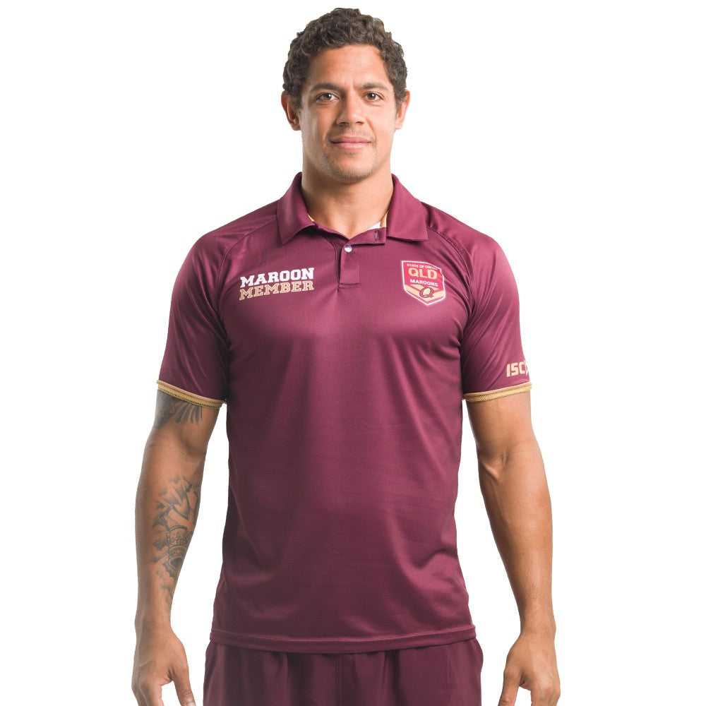 QLD Maroons State of Origin Mens Members Polo Shirt