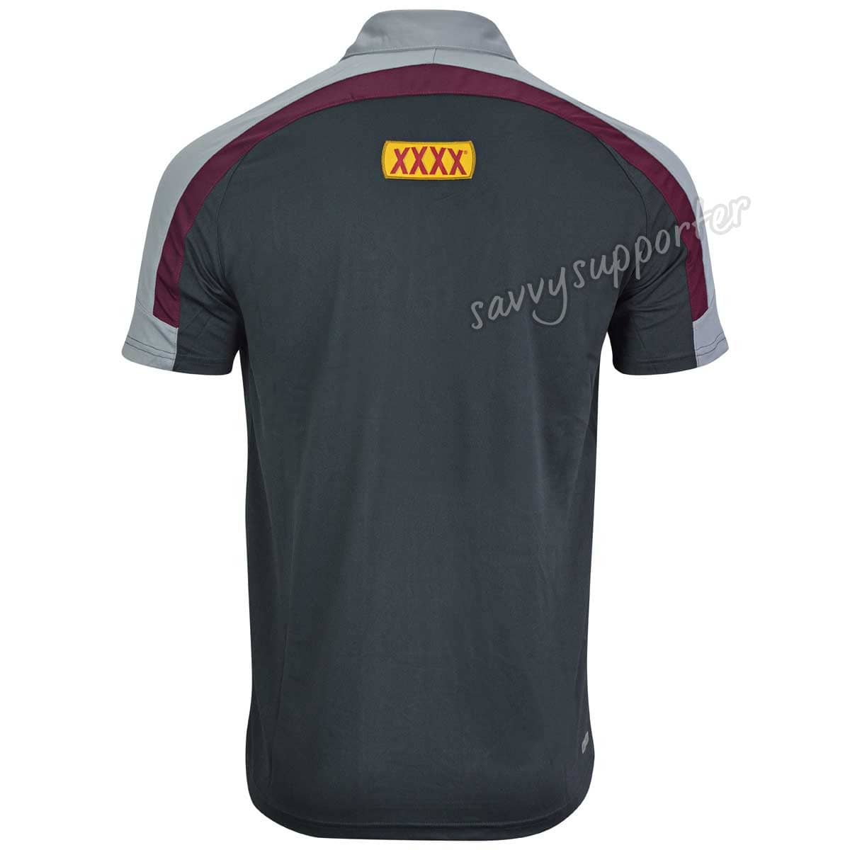 QLD Maroons State of Origin Mens Carbon Polo Shirt
