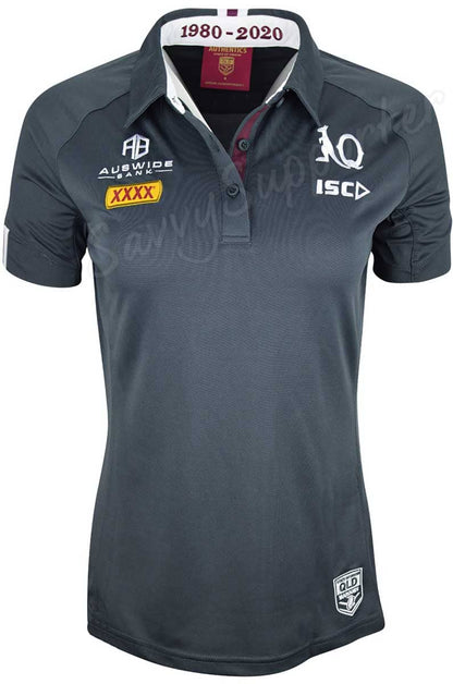 QLD Maroons State of Origin Ladies Carbon Performance Polo Shirt