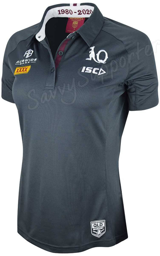 QLD Maroons State of Origin Ladies Carbon Performance Polo Shirt