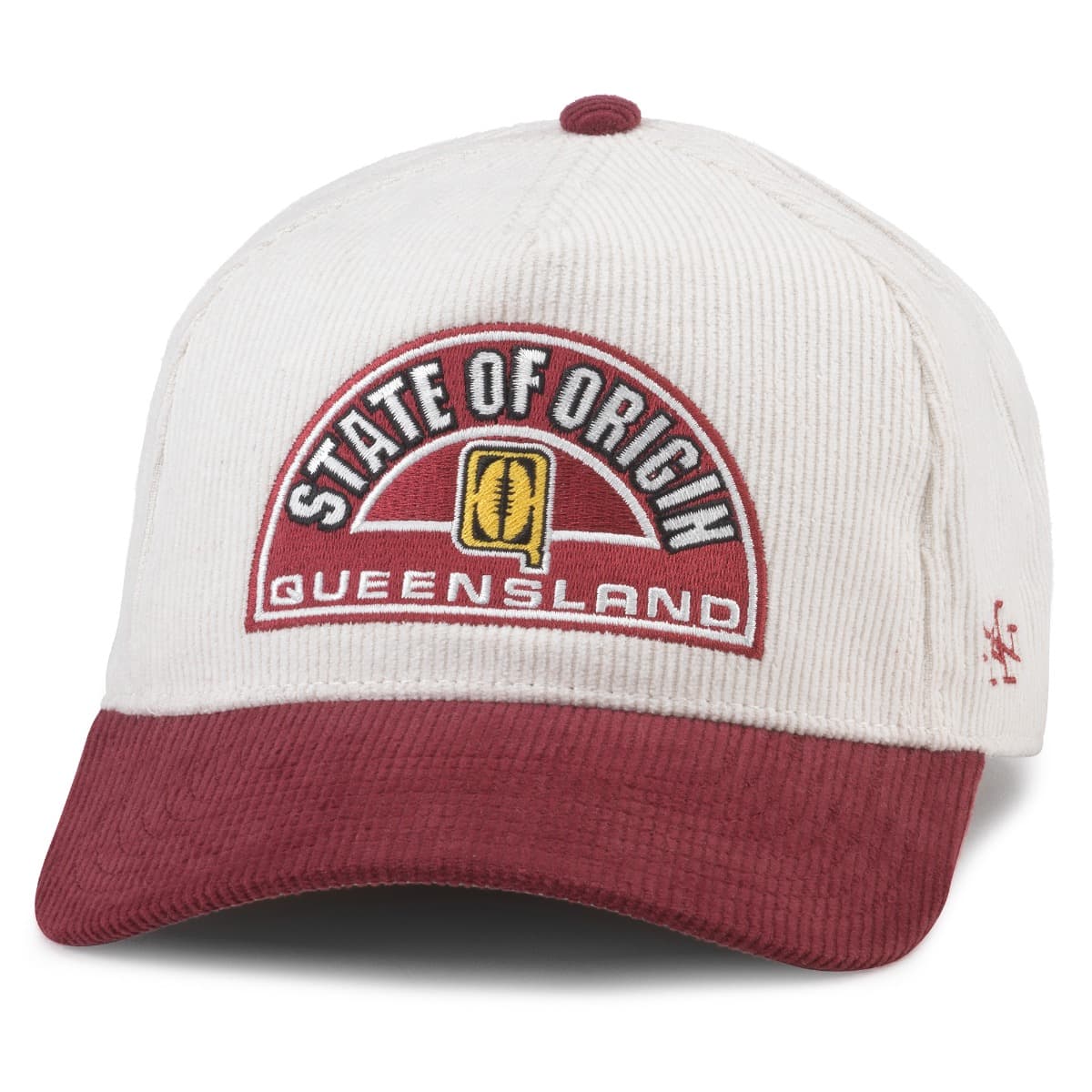 QLD Maroons 2024 State of Origin Ivory/Maroon Retro Corduroy Cap