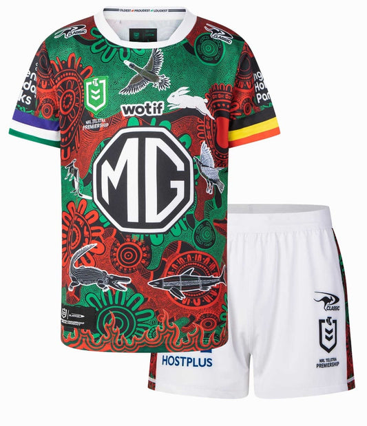 South Sydney Rabbitohs 2025 NRL Toddler Indigenous Jersey + Short Set