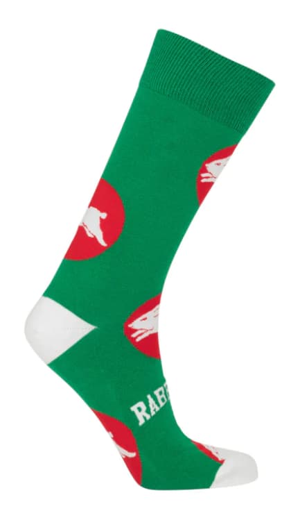 South Sydney Rabbitohs NRL Adults Logo Dots Socks