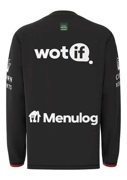 South Sydney Rabbitohs 2023 NRL Mens Black Long Sleeve Training Shirt