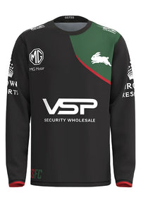 South Sydney Rabbitohs 2023 NRL Mens Black Long Sleeve Training Shirt