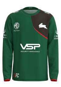 South Sydney Rabbitohs 2023 NRL Green Long Sleeve Training Tee